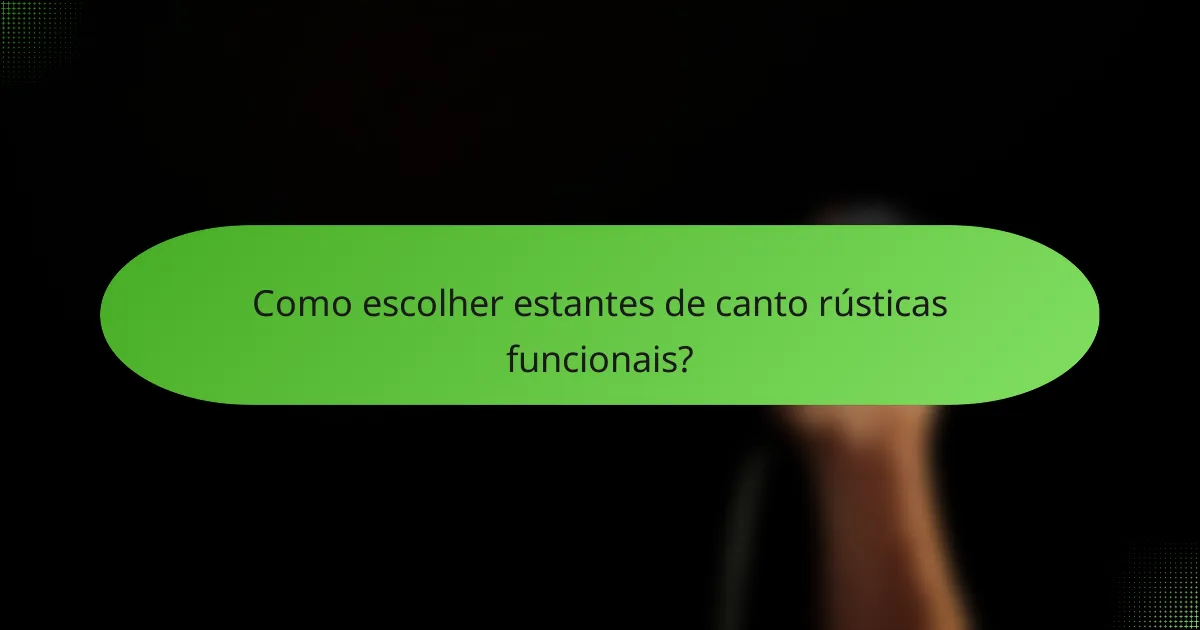 Como escolher estantes de canto rústicas funcionais?